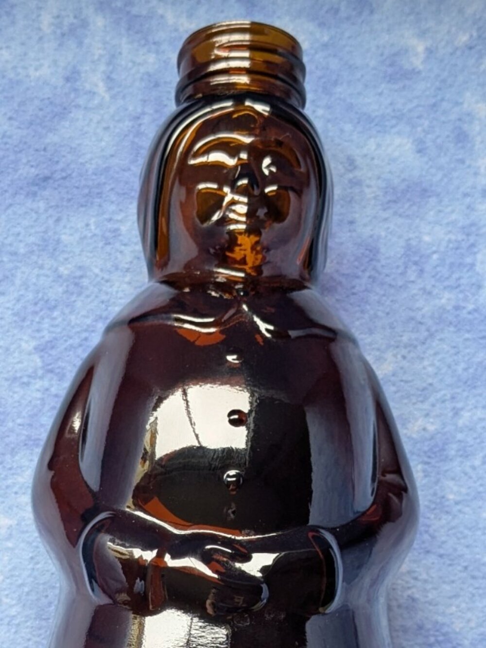 Vintage Mrs. Butterworth's Syrup Amber Glass Bottle 24 fl oz ~ No label - Picture 4 of 6